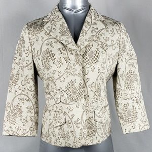 Ann Taylor LOFT Textured Floral Blazer